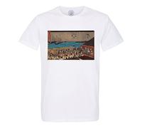 Fabulous T-Shirt Homme Col Rond Coton Bio Estampe Japonaise 15 Le Port Art Délicat Original Vintage