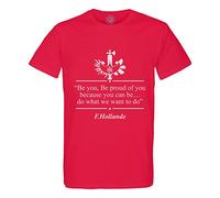 Fabulous T-Shirt Homme Col Rond Coton Bio François Hollande Discours en Anglais Humour Politique