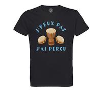 Fabulous T-Shirt Homme Col Rond Coton Bio J'Peux Pas J'Ai Percu Percussion Drums Djembe