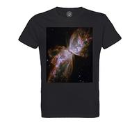 Fabulous T-Shirt Homme Col Rond Coton Bio Nebuleuse du Papillon Astronomie Espace Galaxie