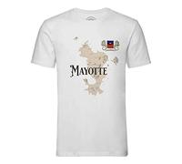 Fabulous T-Shirt Homme Col Rond Mayotte 976 Département Outre Mer Carte Ancienne Rare