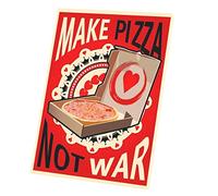 Fabulous Tableau Décoratif Toile Imprimée Affiche/Faites des Pizzas Pas la Guerre (30 cm x 41 cm)