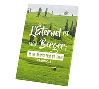 Fabulous Tableau Décoratif Toile Imprimée Affiche Poster L'éternel est mon Berger Psaume 23 Verset Bible Religion Spiritualité Citation (30 cm x 42 cm)