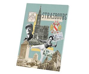 Fabulous Tableau Décoratif Toile Imprimée Affiche Poster Strasbourg Collage Ville France Histoire Patrimoine (60 cm x 85 cm)