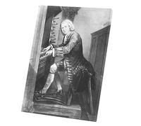 Fabulous Tableau Décoratif Toile Imprimée Gravure de Star Célébrité Jean Sébastien Bach Compositeur Musique Culte Original (60 cm x 83 cm)