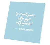 Fabulous Tableau Décoratif Toile Imprimée Mandela Perds Gagne Francais Citation Inspirante Motivation (40 cm x 40 cm)