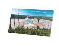 Fabulous Tableau Décoratif Toile Imprimée Parc Yellowstone Grand Prismatic Spring (60 cm x 107 cm)