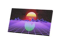 Fabulous Tableau Décoratif Toile Imprimée SynthWave Synth Analog Retro Electro Synthese Vintage (71 cm x 40 cm)
