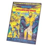 Fabulous Tableau Décoratif Toile Imprimée Vieille Affiche Française de Film la Planète des Singes Rétro Poster Cinéma Vintage (30 cm x 40 cm)