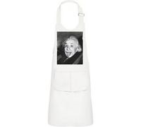 Fabulous Tablier Cuisine Enfant 2 Poches Blanc Albert Einstein Tire La Langue - Haut de gamme Blanc G