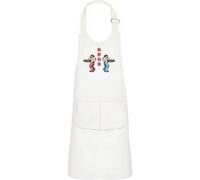 Fabulous Tablier Cuisine Enfant 2 Poches Blanc Bros Pixel Contra - Haut de gamme Blanc G