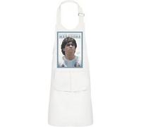 Fabulous Tablier Cuisine Enfant 2 Poches Blanc Diego Armando Maradona - Haut de gamme Blanc G