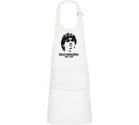 Fabulous Tablier Cuisine Enfant 2 Poches Blanc Diego Maradona 1960 - 2020 - Haut de gamme Blanc G