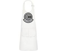 Fabulous Tablier Cuisine Enfant 2 Poches Blanc Dragon Ball Capsule Corp Logo - Haut de gamme Blanc G