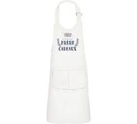 Fabulous Tablier Cuisine Enfant 2 Poches Blanc Échange Frère contre cadeaux - Haut de gamme Blanc G