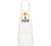Fabulous Tablier Cuisine Enfant 2 Poches Blanc Futur Champion du Monde - Haut de gamme Blanc G