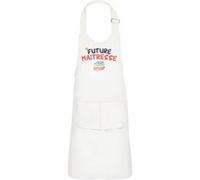 Fabulous Tablier Cuisine Enfant 2 Poches Blanc Future Maîtresse - Haut de gamme Blanc G