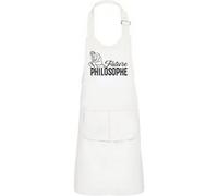 Fabulous Tablier Cuisine Enfant 2 Poches Blanc Future Philosophe - Haut de gamme Blanc G