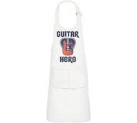 Fabulous Tablier Cuisine Enfant 2 Poches Blanc Guitar Hero - Haut de gamme Blanc G