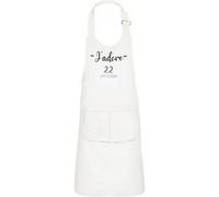 Fabulous Tablier Cuisine Enfant 2 Poches Blanc J'Adore 22 Cotes d'Armor Departement - Haut de gamme Blanc G