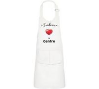 Fabulous Tablier Cuisine Enfant 2 Poches Blanc J'adore Le Centre Region Orleans - Haut de gamme Blanc G
