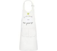 Fabulous Tablier Cuisine Enfant 2 Poches Blanc Je Vous Emmerde Je Suis une Princesse Dessin - Haut de gamme Blanc G