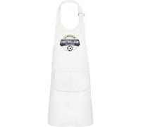 Fabulous Tablier Cuisine Enfant 2 Poches Blanc Le Meilleur Footballeur du Monde - Haut de gamme Blanc G