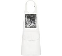 Fabulous Tablier Cuisine Enfant 2 Poches Blanc Le Petit Poucet Perrault Illustration Gustave Dore - Haut de gamme Blanc G