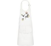 Fabulous Tablier Cuisine Enfant 2 Poches Blanc L'envol des Oiseaux - Haut de gamme Blanc G