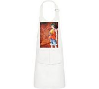 Fabulous Tablier Cuisine Enfant 2 Poches Blanc Luffy Se Recueille One Piece - Haut de gamme Blanc G