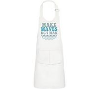 Fabulous Tablier Cuisine Enfant 2 Poches Blanc Make Waves Not War - Haut de gamme Blanc G
