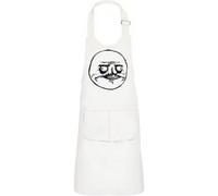 Fabulous Tablier Cuisine Enfant 2 Poches Blanc Me Gusta Meme Face Internet Troll - Haut de gamme Blanc G