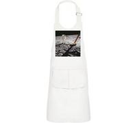 Fabulous Tablier Cuisine Enfant 2 Poches Blanc Neil Armstrong Premier Pas Sur La Lune Astronaute - Haut de gamme Blanc G