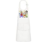 Fabulous Tablier Cuisine Enfant 2 Poches Blanc One Piece Trésors - Haut de gamme Blanc G