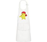 Fabulous Tablier Cuisine Enfant 2 Poches Blanc Pokemon Pikachu Casquette Sacha - Haut de gamme Blanc G