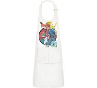 Fabulous Tablier Cuisine Enfant 2 Poches Blanc Pokemon Pikachu Sacha dresseur - Haut de gamme Blanc G