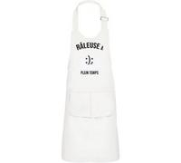 Fabulous Tablier Cuisine Enfant 2 Poches Blanc Raleuse A Plein Temps Humour Drole Sourire - Haut de gamme Blanc G