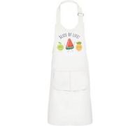 Fabulous Tablier Cuisine Enfant 2 Poches Blanc Slice of Life Fruit - Haut de gamme Blanc G