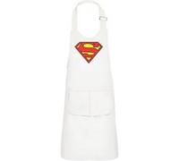 Fabulous Tablier Cuisine Enfant 2 Poches Blanc Superman logo - Haut de gamme Blanc G