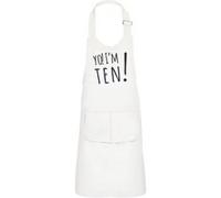 Fabulous Tablier Cuisine Enfant 2 Poches Blanc Yo! I'm Ten - Haut de gamme Blanc G
