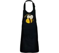 Fabulous Tablier Cuisine Enfant 2 Poches Noir Abeille Bee Happy - Haut de gamme Noir G