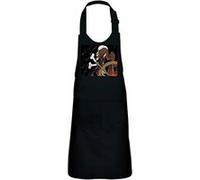 Fabulous Tablier Cuisine Enfant 2 Poches Noir Albator Capitaine De l'Espace Anime Annee 80 - Haut de gamme Noir G