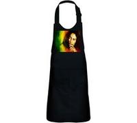 Fabulous Tablier Cuisine Enfant 2 Poches Noir Bob Marley Legende Reggae - Haut de gamme Noir G