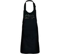 Fabulous Tablier Cuisine Enfant 2 Poches Noir Claude Monet Signature - Haut de gamme Noir G