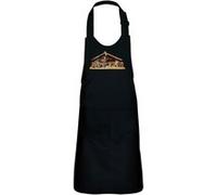 Fabulous Tablier Cuisine Enfant 2 Poches Noir Creche Naissance de Jesus Noel Rois Mages Bible - Haut de gamme Noir G