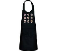 Fabulous Tablier Cuisine Enfant 2 Poches Noir Ensemble de Crane Muerte Mexico - Haut de gamme Noir G