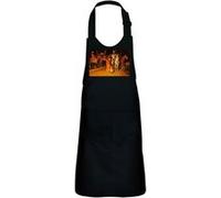 Fabulous Tablier Cuisine Enfant 2 Poches Noir Indiens d'Ameriques Peinture Tribu Cheveaux - Haut de gamme Noir G