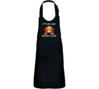 Fabulous Tablier Cuisine Enfant 2 Poches Noir It's on like Donkey Kong - Haut de gamme Noir G