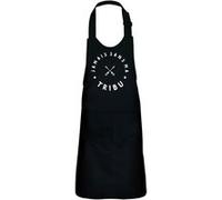 Fabulous Tablier Cuisine Enfant 2 Poches Noir Jamais sans ma Tribu Famille - Haut de gamme Noir G