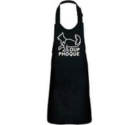 Fabulous Tablier Cuisine Enfant 2 Poches Noir Loup-phoque - Haut de gamme Noir G